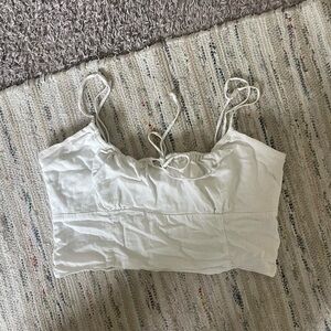 Brandy Melville white milkmaid style top